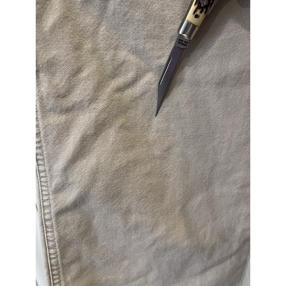 Patagonia Men's Double Knee Shop Pants 34x30 Organic Cotton Canvas 56337 Khaki - Picture 11 of 12